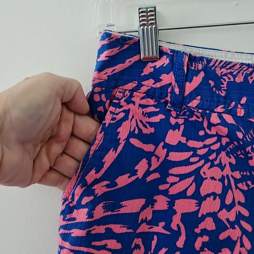 Lilly Pulitzer The Callahan Shorts Zebra Pink Blue Size‎ 00